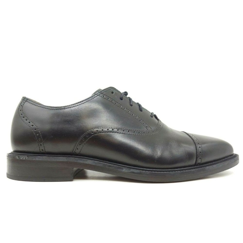 Rockport Black Leather Lace Up Cap Toe Oxfords Shoes Men's 7.5 M